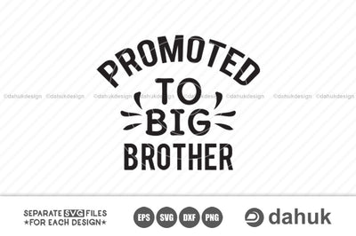Promoted To Big Brother svg, Little Brother svg, Cricut design space, vinyl cut files SVG dahukdesign 