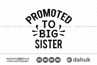 Promoted To Big Sister, Little Sister svg, Cricut design space, vinyl cut files SVG dahukdesign 