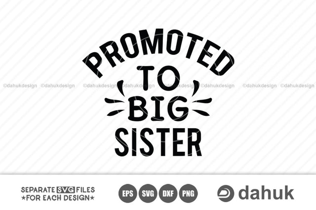 Promoted To Big Sister, Little Sister svg, Cricut design space, vinyl cut files SVG dahukdesign 