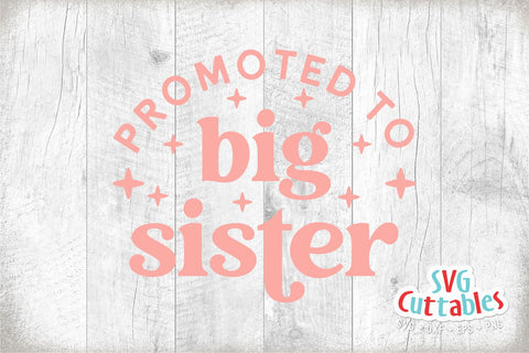 Promoted to Big Sister svg - Sibling svg - Cut File - svg - dxf - eps - png - Silhouette - Cricut SVG Svg Cuttables 
