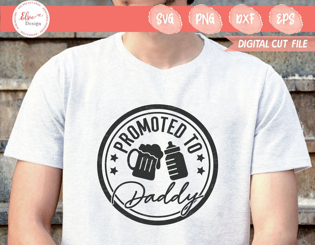 Promoted To Daddy - SVG, PNG, DXF, EPS SVG Elsie Loves Design 