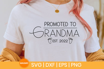 Promoted to grandma svg quote est. 2022 SVG Maumo Designs 