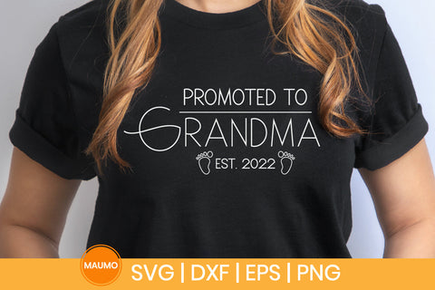 Promoted to grandma svg quote est. 2022 SVG Maumo Designs 