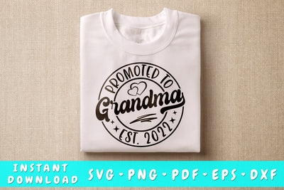 Promoted To Grandma SVG SVG HappyDesignStudio 