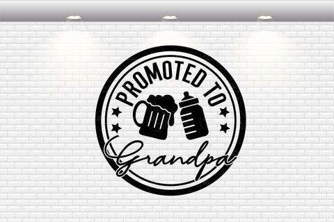 Promoted To Grandpa - SVG, PNG, DXF, EPS SVG Elsie Loves Design 