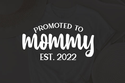 Promoted To Mommy Est. 2022 svg, Baby Announcement Tee svg, Mothers Day Gift svg, Mama Shirt svg, Gift For Mama svg SVG Fauz 