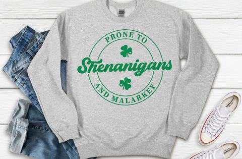 Prone to shenanigans and malarkey svg, Happy Go Lucky Svg, St Patricks Day Svg, Lucky Shirt Svg, Clover Svg, Irish Svg, Shamrock Svg SVG MD mominul islam 
