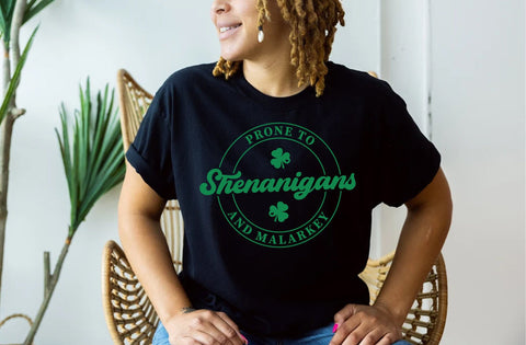 Prone to shenanigans and malarkey svg, Happy Go Lucky Svg, St Patricks Day Svg, Lucky Shirt Svg, Clover Svg, Irish Svg, Shamrock Svg SVG MD mominul islam 
