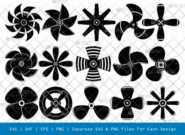 Propeller Ship Silhouette Svg Cricut Cut Files Png Bundle SVG ETC Craft 