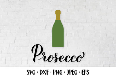 Prosecco SVG Alcohol SVG. Bottle of champagne SVG cut file SVG LaBelezoka 