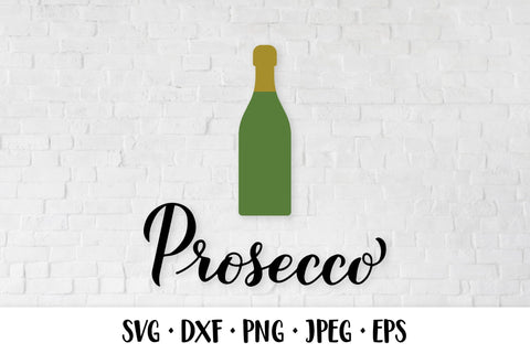 Prosecco SVG Alcohol SVG. Bottle of champagne SVG cut file SVG LaBelezoka 