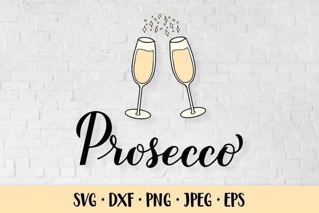 Prosecco SVG Alcohol SVG. Champagne glasses SVG LaBelezoka 