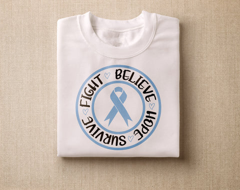 Prostate Cancer Awareness SVG Bundle, 25 Designs, Prostate Cancer Ribbon SVG, Light Blue Cancer Ribbon SVG SVG HappyDesignStudio 