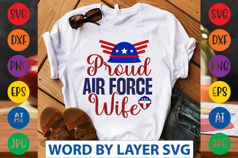 Proud Air Force Wife SVG Design SVG Rafiqul20606 