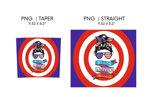 Proud American Mama Tumbler Sublimation Sublimation SvgOcean 