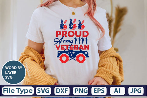 Proud Army Veteran SVG Cut File SVG DesignPlante 503 