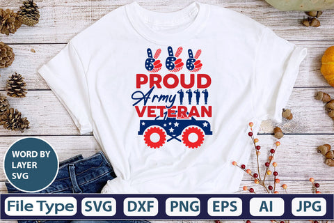 Proud Army Veteran SVG Cut File SVG DesignPlante 503 