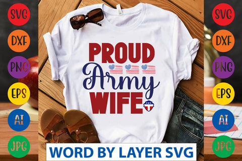 Proud Army Wife SVG Design SVG Rafiqul20606 