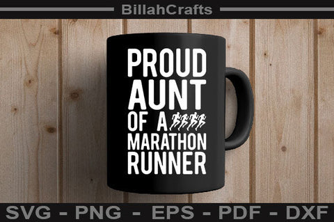 Proud Aunt Of A Marathon Runner SVG File SVG BillahCrafts 