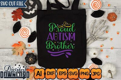 Proud Autism Brother,SVGs,Quotes and Sayings,Food & Drink,On Sale, Print & Cut SVG Newmockups 