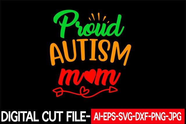 Proud Autism Mom Svg Cut File SVG Blessedprint 