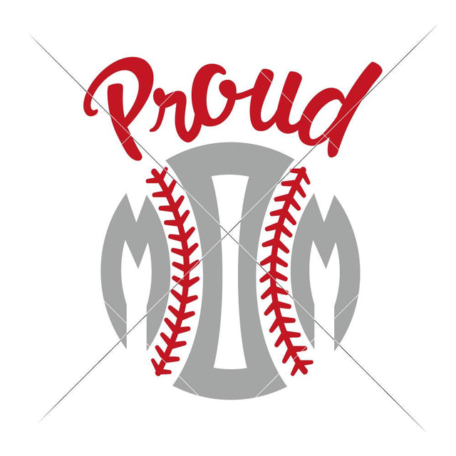 Proud Baseball Mom SVG Chameleon Cuttables 