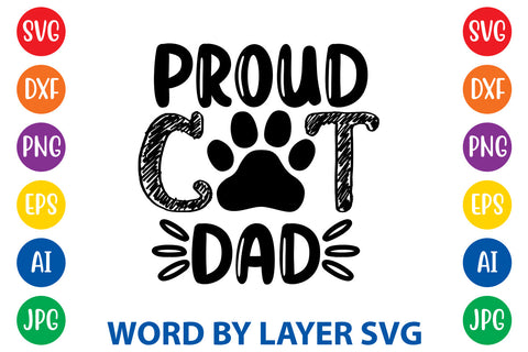 Proud Cat Dad, Cat SVG Design SVG Rafiqul20606 