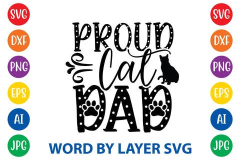 Proud Cat Dad, Cat SVG Design SVG Rafiqul20606 