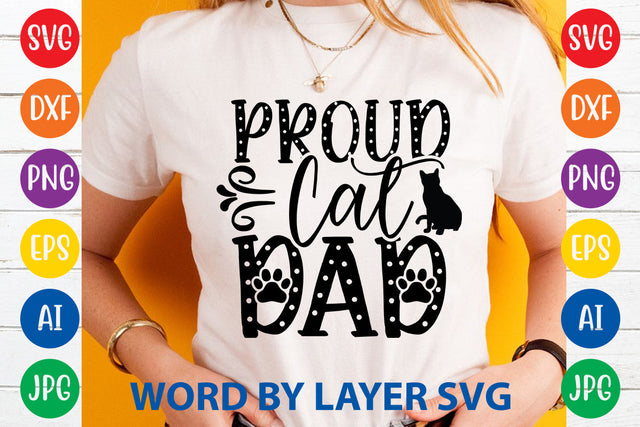 Proud Cat Dad, Cat SVG Design SVG Rafiqul20606 