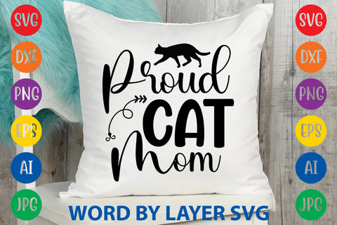 Proud Cat Mom, Cat SVG Cut File SVG Rafiqul20606 