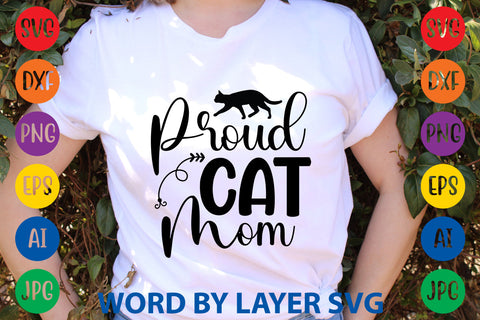 Proud Cat Mom, Cat SVG Cut File SVG Rafiqul20606 