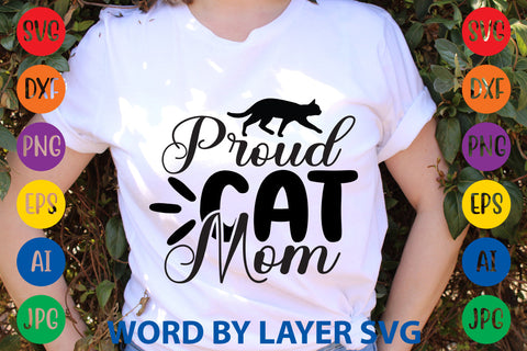 Proud Cat Mom, Cat SVG Design SVG Rafiqul20606 