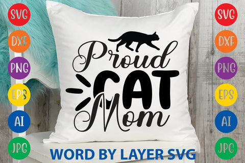 Proud Cat Mom, Cat SVG Design SVG Rafiqul20606 