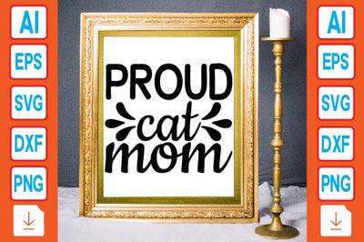 Proud Cat Mom SVG Craftlabsvg24 
