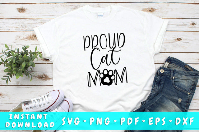 Proud Cat Mom SVG SVG HappyDesignStudio 
