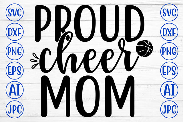 PROUD CHEER MOM SVG Cut File SVG Syaman 