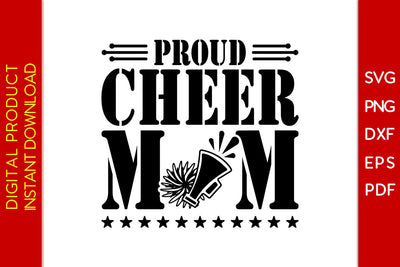 Proud Cheer Mom SVG PNG PDF Cut File SVG Creativedesigntee 