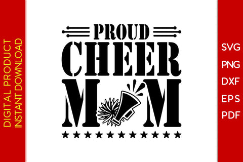 Proud Cheer Mom SVG PNG PDF Cut File SVG Creativedesigntee 