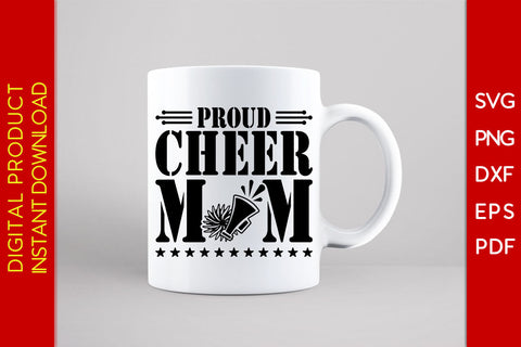 Proud Cheer Mom SVG PNG PDF Cut File SVG Creativedesigntee 