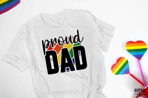 Proud Dad Gay Pride SVG SVG Hippo Creations 