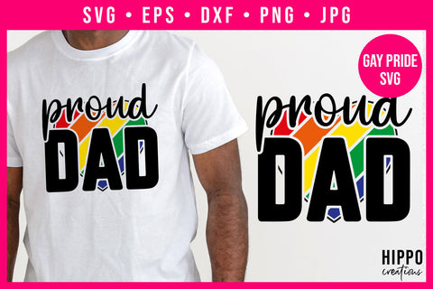 Proud Dad Gay Pride SVG SVG Hippo Creations 