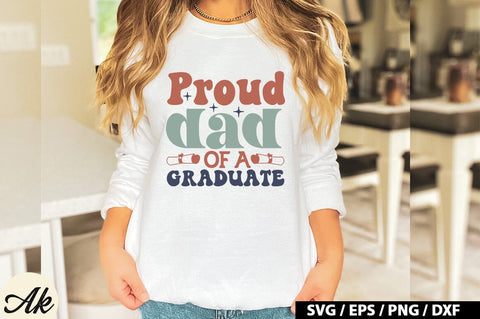 Proud dad of a graduate Retro SVG SVG akazaddesign 