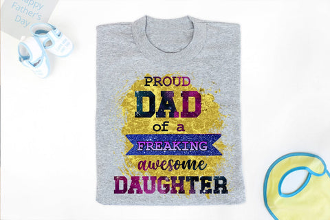 Proud Dad of A I Father's Day Sublimation I Dad Shirt PNG Sublimation Happy Printables Club 