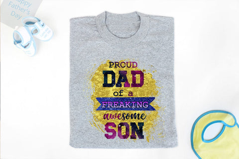 Proud Dad of A I Father's Day Sublimation I Dad Shirt PNG Sublimation Happy Printables Club 