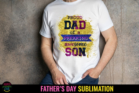 Proud Dad of A I Father's Day Sublimation I Dad Shirt PNG Sublimation Happy Printables Club 