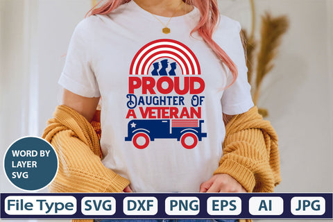 Proud Daughter Of A Veteran SVG Cut File SVG DesignPlante 503 