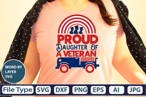 Proud Daughter Of A Veteran SVG Cut File SVG DesignPlante 503 