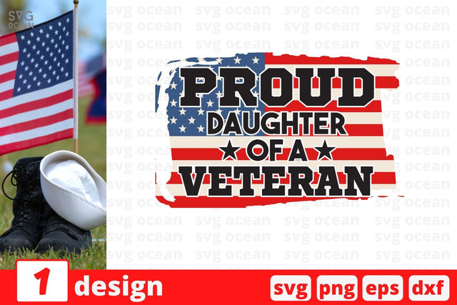 Proud daughter of a veteran SVG Cut File SVG SvgOcean 