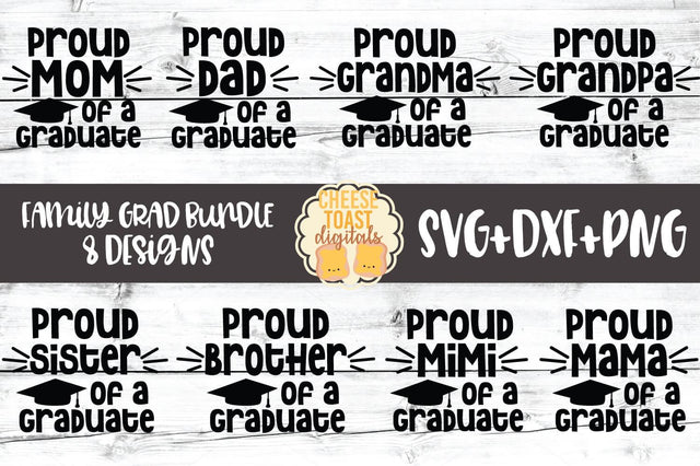 Proud Family Graduation Bundle - End of School SVG PNG DXF Cut Files SVG Cheese Toast Digitals