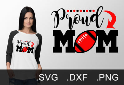 Proud Football Mom SVG, DXF, PNG SVG Design Shark 